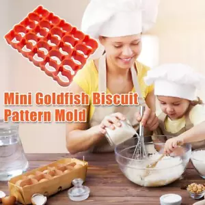 Gold Fish Cracker Cutter,25 Cavity Fish Cookie Cutter,Mini Gold Fish Shapes Mold - Picture 1 of 12