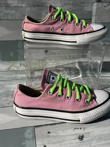 Scarpe basse Converse gioventù 12 rosa stringate