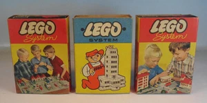 Uralt Lego System 280 & 283 Dachsteine & 214 Fenster in Schiebeschachtel #788 - Bild 1 von 6