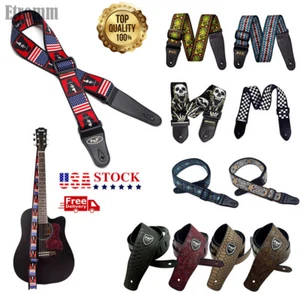 Correas de guitarra bordadas bohemias para bajo guitarra eléctrica acústica ajustable - Imagen 1 de 32