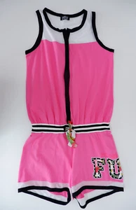 Monnalisa Fun Girls Short Playsuit Size L Large Pink Sleeveless - Picture 1 of 8