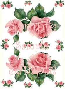 Shabby Roses Waterslide Decals - Picture 1 of 1