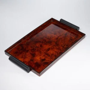 Bandeja para servir laca tortuga Nancy Calhoun Japón 20 x 12 - Imagen 1 de 6