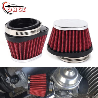 2Pcs 2" 51mm Air Intake Filter Cleaner Pod For Yamaha V Star 1100 XVS1100 Custom - Image 1 of 4