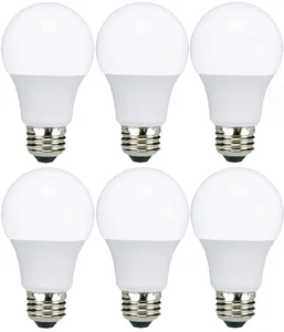 LED 40 Watt Equivalent, 6 Pack, A19 Non-Dimmable Light Bulbs, Daylight (5000K) - Picture 1 of 5