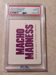 Gem Mint Randy Macho Man Savage 1990 #137 Logo Contest/Back PSA 10. Pop 3.  - Bild 1 von 4