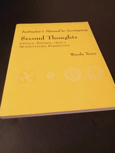 1996 Instructor's Manual - SECOND THOUGHTS by Wanda Teays - Critical Thinking - Picture 1 of 6