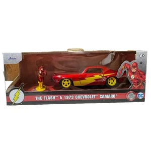 JADA The Flash 1973 Chevy Camero With Figure Die-cast Car DC Comics Collectible - Picture 1 of 8