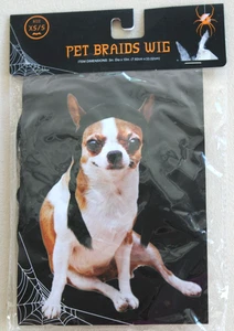 Black Pet Braids Wig Dress Up Halloween Dog Cat Costume Accessory XS/S-#12 - Picture 1 of 4