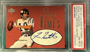 Fran Tarkenton 1997 Upper Deck Legends Sign of the Times SSP PSA 8 #ST2 Vikings - Picture 1 of 2