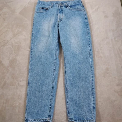 Vintage Lee Mens Jeans 36x32 Light Blue USA 90s Fading Western Rodeo Fits 33x31 - Image 1 of 4