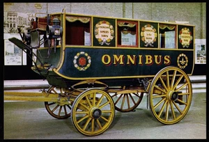 Horse Omnibus Horse Drawn Vehicle Postcard - Picture 1 of 2
