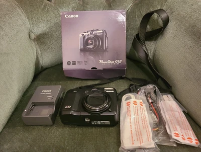 Canon PowerShot G12 Digital Camera – 10MP, 5x Optical Zoom, Vari-Angle LCD, RAW - Image 1 of 4