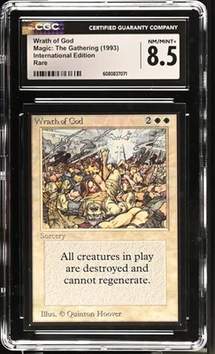 CGC 8.5 NM/Mint - Wrath Of God -  International Edition - Vintage MTG - Image 1 of 2