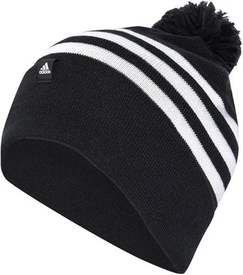 Adidas Beanie Mütze Bommel Unisex Größe S/M Schwarz Weiß IT4630 100% Original Brandneu
