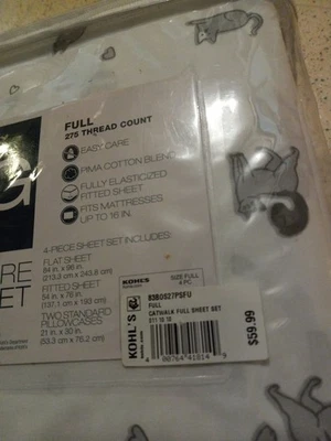 The Big One Easy Care Sheet Set,THE CUTE Cat,&heart FULL SET.. - Image 1 of 4