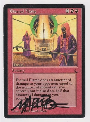 Signed Eternal Flame MP The Dark Artist Mark Poole 1994 MTG Magic Reserved List! - Image 1 of 2