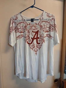 P. Michael Damen T-Shirt Alabama Crimson Tide Gr. M weiß Viskose Spandex - Bild 1 von 5