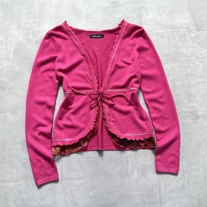 Cute Y2K Elena Gilbert Style Vintage Mesh Sweater Cardigan Cop Copine Vibe - Picture 1 of 11