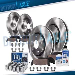 Front & Rear Brake Rotors Pads w/20pc Wheel Lug Nuts for Impreza Legacy Forester - Picture 1 of 9