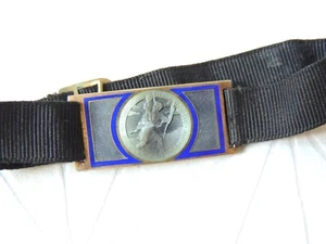 Ancien Bracelet émaillé Saint Christophe effet holographique - laiton  - Bild 1 von 3