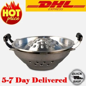 12"Thai Hot Pan MOO-Ka-Ta Set Asian Style BBQ Grill Aluminum Pan+Stove DHL Ship - Picture 1 of 10