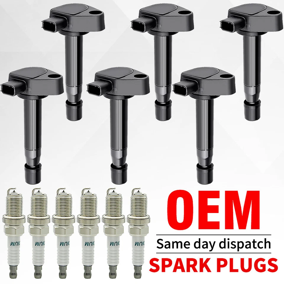 ✅✅6X Ignition Coils + 6X Spark Plugs Set for 1999-2007 Honda Odyssey 3.5L UF242 - Image 1 of 4