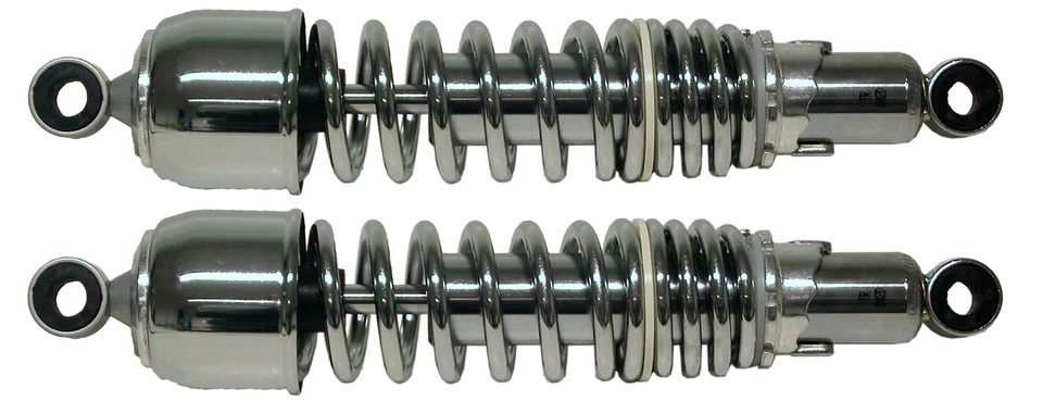 Amortiguadores cromados para 1976 Yamaha XS 360 C (Disco Delantero y Tambor Trasero) Foto 1 de 1