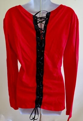 DEMI LOON MANGA LONGA GOLA V ESPARTILHO COSTAS RENDA ALGODÃO REGATA = TAMANHO GRANDE = NOVO - Imagem 1 de 4