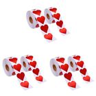  6 Rolls of Gift Packaging Stickers Envelopes Sealing Stickers Valentine's Day
