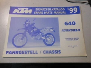 Chasis manual de repuestos de fábrica KTM 1999 640 Adventure-R - Imagen 1 de 6