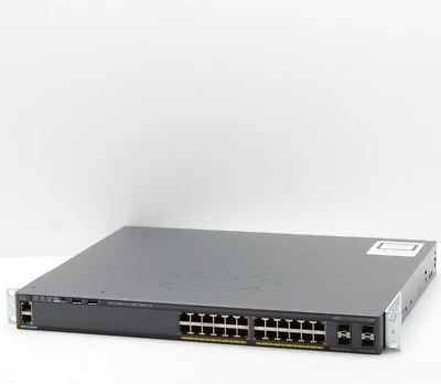 Cisco WS C2960X 24PS L V05 2960X 24x Port 1Gbps PoE L2 Managed Switch SFP - Image 1 of 4