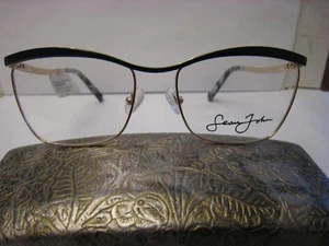 Marcos de gafas Sean John 6016 001 dorado negro esmalte 56 17 14040v con estuche Gen - Imagen 1 de 5