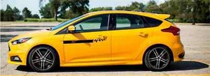 Se adapta a Ford Fiesta rayas laterales calcomanías gráficas ambos lados cualquier año revisado - Imagen 1 de 3