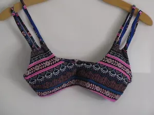 No Boundaries Träger Bikini Schwimmen Oberteil Schwarz Blau Pink Damen Größe Small - Bild 1 von 4