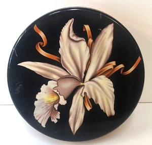 Vtg 40s 50s Olive Can Chicago Lily Iris 10" cake tin - Picture 1 of 5