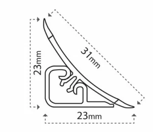 Abschlussleiste Küchenarbeitsplatte 23x23mm Weichsockelleiste Arbeitsplatte - Bild 1 von 13