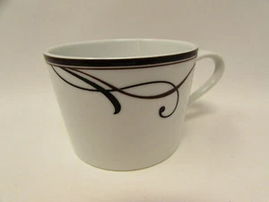 Cocoa Blossom by Mikasa Brown/Cocoa Floral&Vines Cocoa Trim Flat Cup B331 - Picture 1 of 3