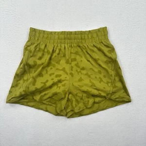 Nike Youth Girls Breezy Shorts Size Large Green FB1095 High Waist - Picture 1 of 9