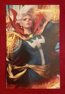 Strange #1 Stanley "Artgerm" Lau 1:200 Virgin Variant quasi nuovo + Marvel Comics 2022 - Foto 1 di 4