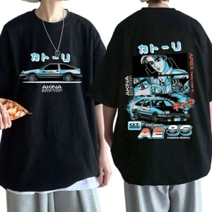 Initial D Drift Ae86 T-shirts Anime Unisex Men Women Cosplay Gifts Tees Summer# - Picture 1 of 11