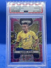 2018 Panini Prizm World Cup Gabriel Jesus Pink Lazer /40 PSA 10