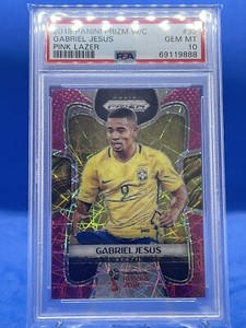 2018 Panini Prizm World Cup Gabriel Jesus Pink Lazer /40 PSA 10