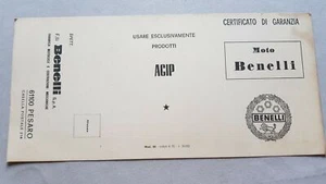 Benelli 1972 Heft Garantiekarte Original Motorrad Mopeds kein Prospekt - Bild 1 von 3