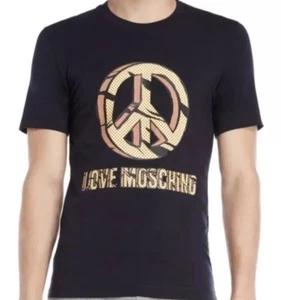 Brand New- Love Moschino Peace & Love Logo T-Shirt Mens (Size XL) - Picture 1 of 2