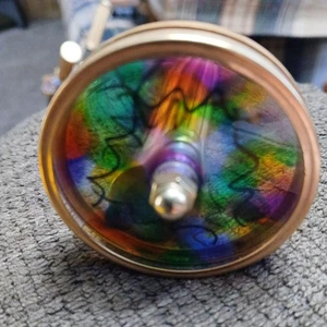 Vintage Brass/Metal Kaleidoscope Double Wheel Multicolored 4 1/2 inch - Picture 1 of 7