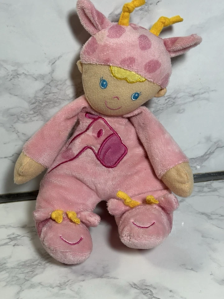 Levatoy Circo Pink Plush Baby Doll Lovey Toy Giraffe Outfit Boy Soft - Image 1 of 3