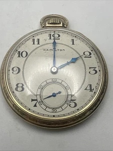 Hamilton Watch Co Keystone 10K Gold Filled USA Vintage Pocket Watch - Picture 1 of 16