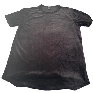 Forever 21 Hombre, Camiseta Terciopelo Negro Hombre Talla Pequeña Versátil y Cómoda - Imagen 1 de 6