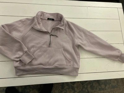 Lavender Half Zip Cropped Sweatshirt women’s size small - Image 1 of 2
